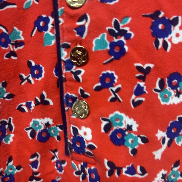 Draper James Red Floral Short Sleeve Mini Dress Size Medium - Picture 5 of 7